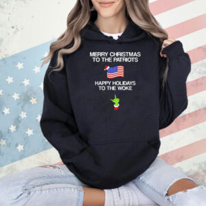 Merry Christmas to the patriots happy holidays to the woke Shirt