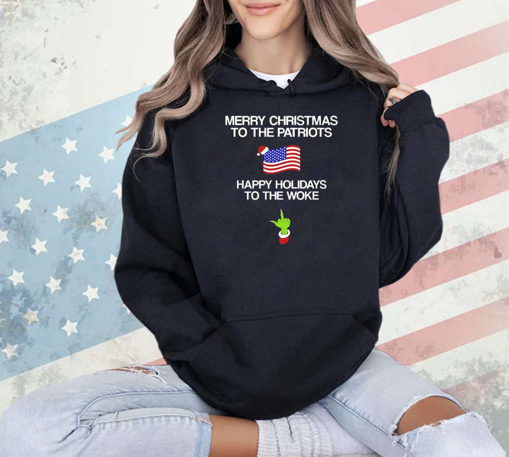 Merry Christmas to the patriots happy holidays to the woke Shirt