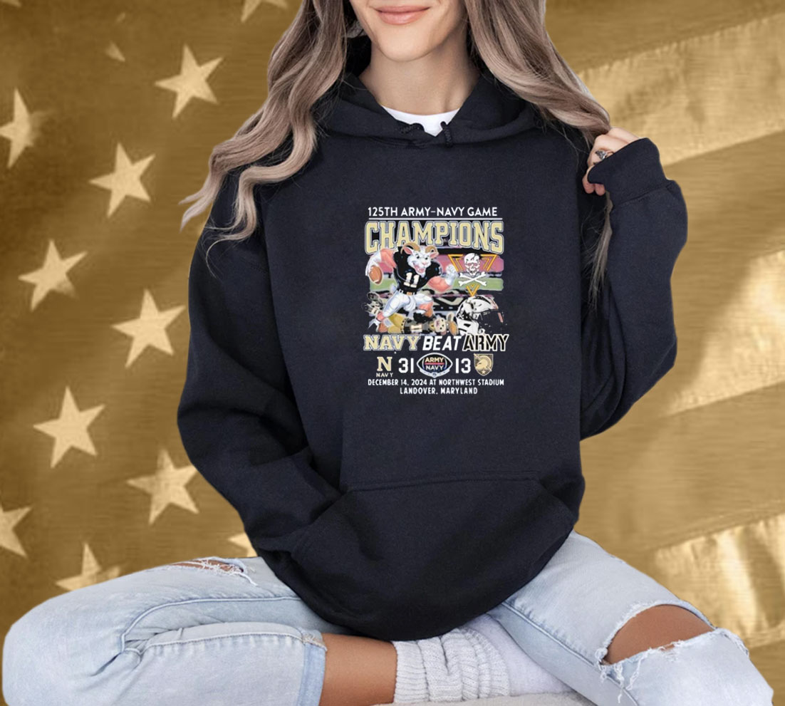 Navy Beat Army 125th Army Navy Game Champions 2024 Mascot Tee Shirt