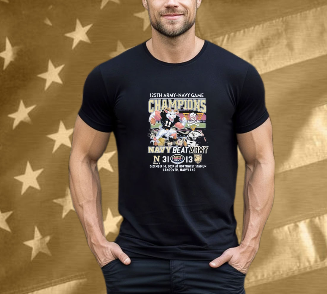Navy Beat Army 125th Army Navy Game Champions 2024 Mascot Tee Shirt