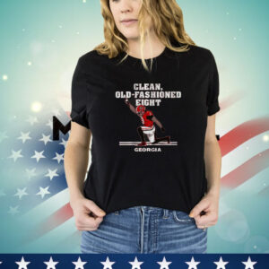 Official Georgia Bulldogs Football Nate Frazier Clean Old-Fashioned Eight T-Shirt