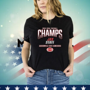 Official Jacksonville State Gamecocks 2024 C-USA Football Conference Champions Locker Room T-Shirt