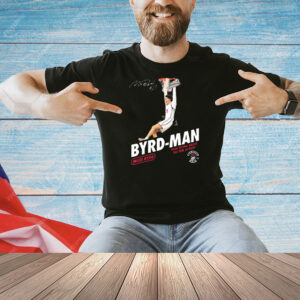 Official Miles Byrd High Flying Above The Rim Action Byrd-Man San Diego State Aztecs Signature Shirt