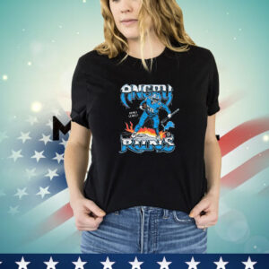 Official Penei Sewell Detroit Lions NFL Angry Runs Player Graphic T-Shirt