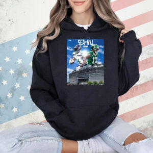 Official Seattle Seahawks At New York Jets Week 13 Metlife Stadium On The Road Again Poster Shirt