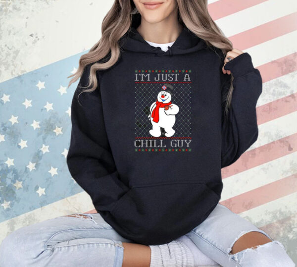 Official Snowman Just A Chill Guy Ugly Sweater Christmas 2024 Shirt