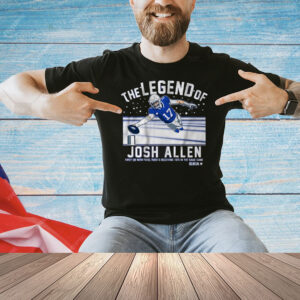 Official The Legend Of Josh Allen First QB With Pass Rush And Receiving TD’s In The Same Game Buffalo Bills Shirt