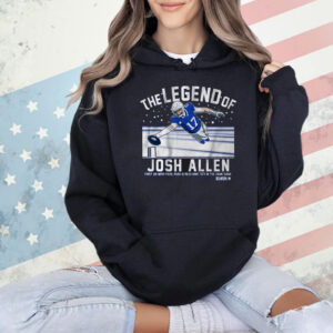 Official The Legend Of Josh Allen First QB With Pass Rush And Receiving TD’s In The Same Game Buffalo Bills Shirt