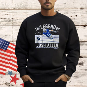 Official The Legend Of Josh Allen First QB With Pass Rush And Receiving TD’s In The Same Game Buffalo Bills Shirt
