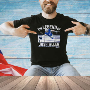 Official The Legend Of Josh Allen First QB With Pass Rush And Receiving TD’s In The Same Game Buffalo Bills Shirts