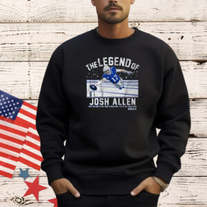 Official The Legend Of Josh Allen First QB With Pass Rush And Receiving TD’s In The Same Game Buffalo Bills Shirts