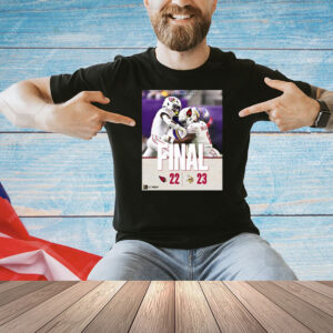 Official Week Thirteen Final Arizona Cardinals Vs Minnesota Vikings 22 – 23 Score Poster Shirt