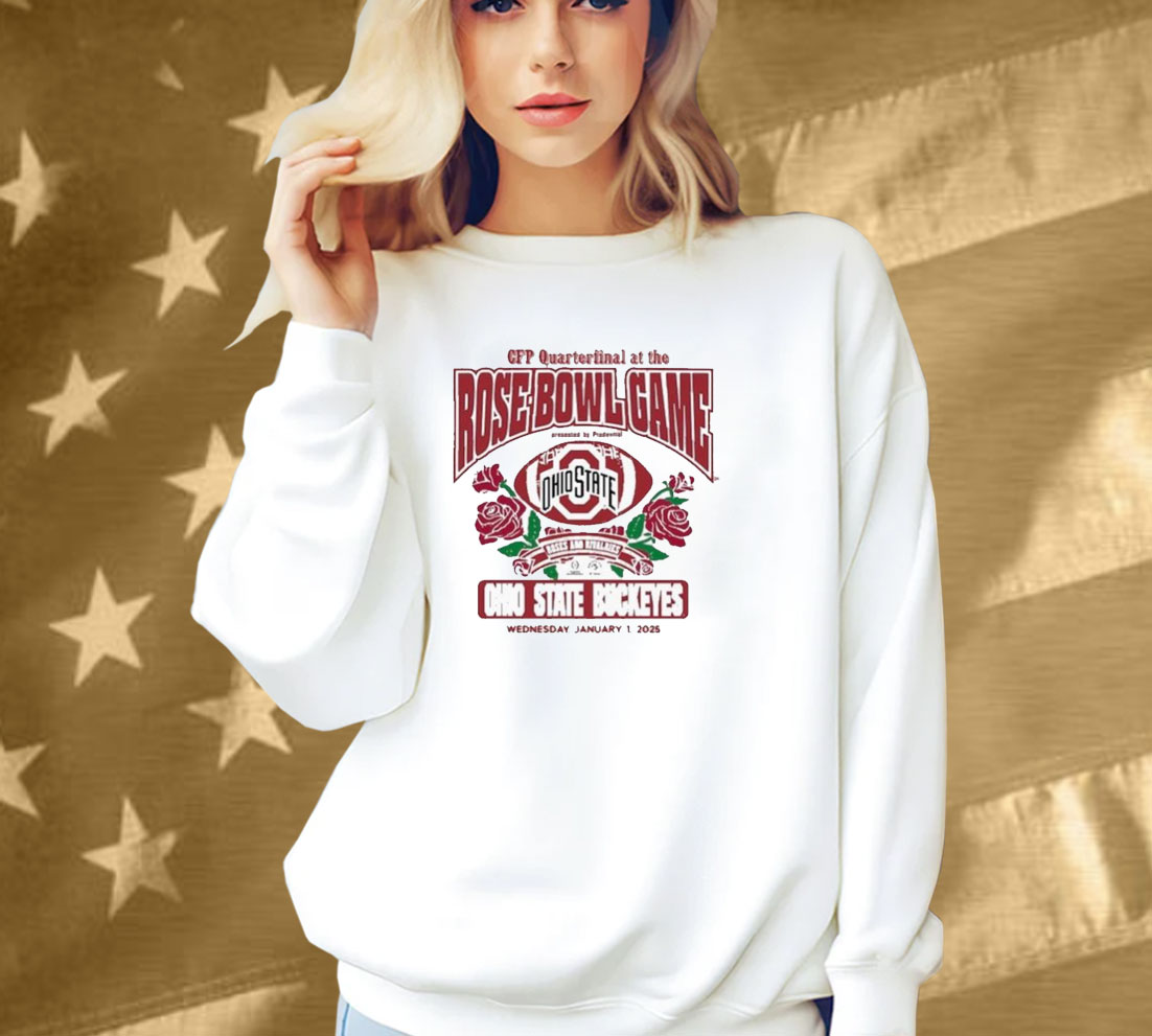 Ohio State Buckeyes College Football Playoff 2025 Quarterfinal AT The Rose Bowl Game Shirt