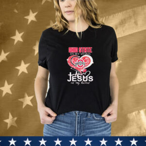 Ohio State Buckeyes In My Veins Jesus In My Heart Diamond T-Shirt