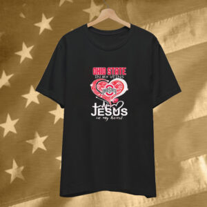 Ohio State Buckeyes In My Veins Jesus In My Heart Diamond T-Shirt