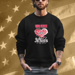 Ohio State Buckeyes In My Veins Jesus In My Heart Diamond T-Shirt