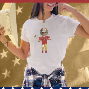 San Francisco 49ers GOLF WANG White Bobblehead T-Shirt