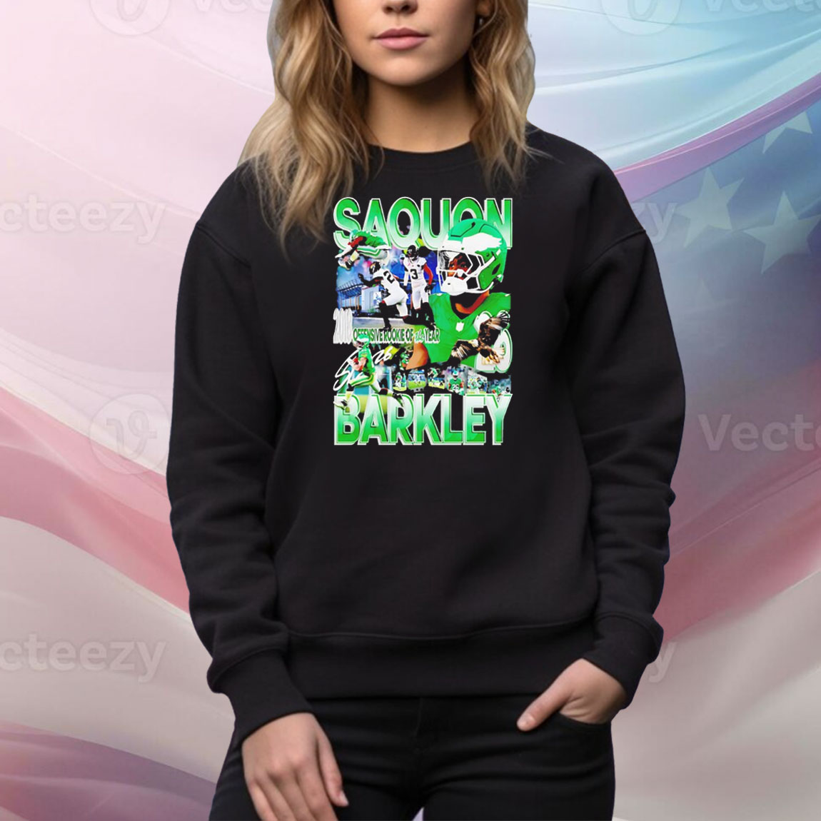 Saquon Barkley 26 Philadelphia Eagles 2018 offensive rookie of the year graphic Tee Shirt