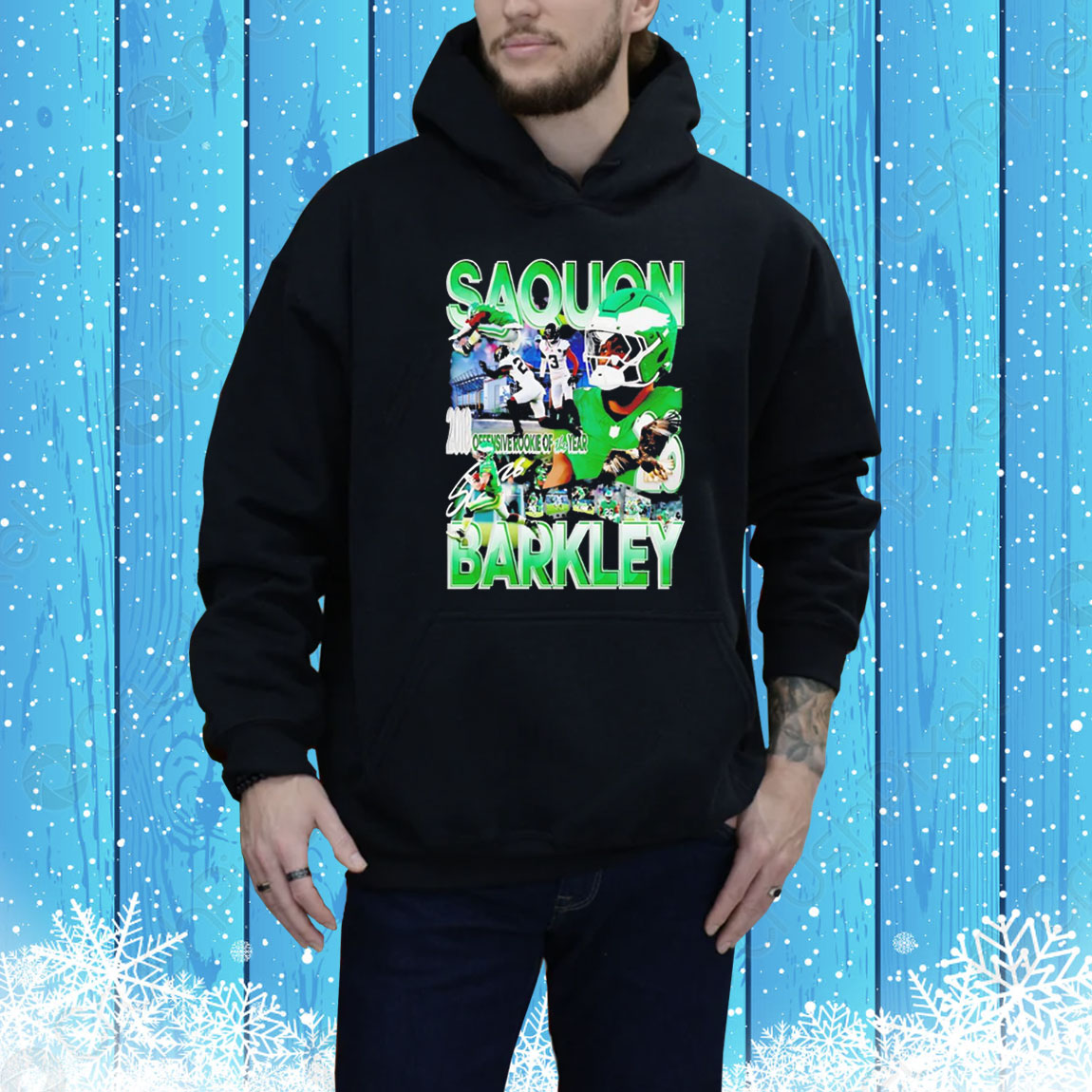 Saquon Barkley 26 Philadelphia Eagles 2018 offensive rookie of the year graphic Tee Shirt
