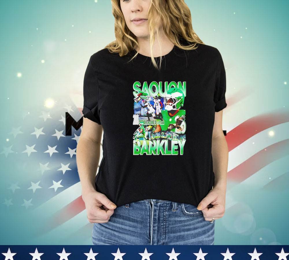Saquon Barkley 26 Philadelphia Eagles 2018 offensive rookie of the year graphic T-Shirt