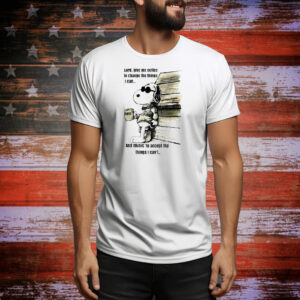 Snoopy lord give me coffee to change the things I can and music to accept the things I can’t Tee Shirt
