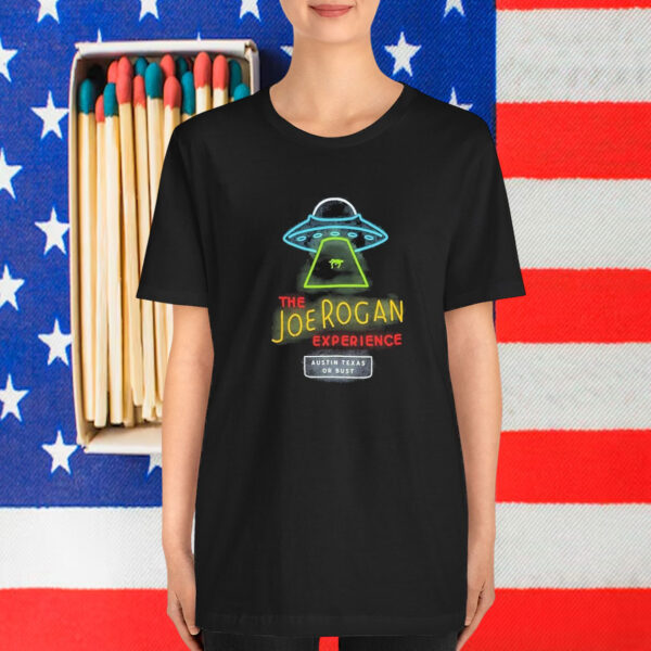 The Joe Rogan Experience Austin Texas Or Bust Neon Alien JRE T-Shirt