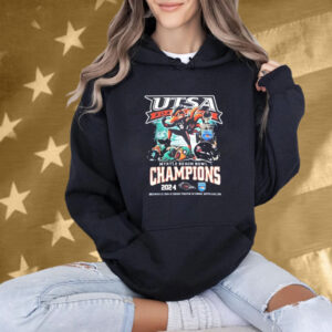 UTSA Roadrunners Celebrations 2024 Champions Of Myrtle Beach Bowl Mascot NCAA Bowl Games 2024-2025 Tee Shirt