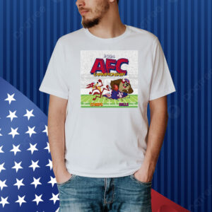 Kansas City Chiefs vs Buffalo Bills 2024 AFC Championship Looney Tunes Football Match Shirt