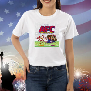Kansas City Chiefs vs Buffalo Bills 2024 AFC Championship Looney Tunes Football Match Shirt