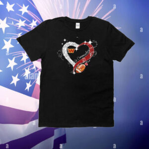Official Washington Commanders Go Commanders Heart Diamond T-Shirt