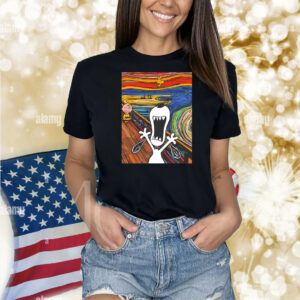 Snoopy Woodstock and Charlie Brown X Edvard Munch’s The Scream The Howl Shirt