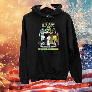 Cooper DeJean Iowa Hawkeyes Philadelphia Eagles Philly Fly Coop Fly Super Bowl Champion LIX Signature Trophy T-Shirt