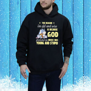 Eeyore Donkey Disney The Reason I’m Old And Wise Is Because God Protected Me When I Was Young And Stupid Tee Shirt