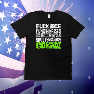 Fuck ice punch nazis protect trans folks save democracy go birds T-Shirt