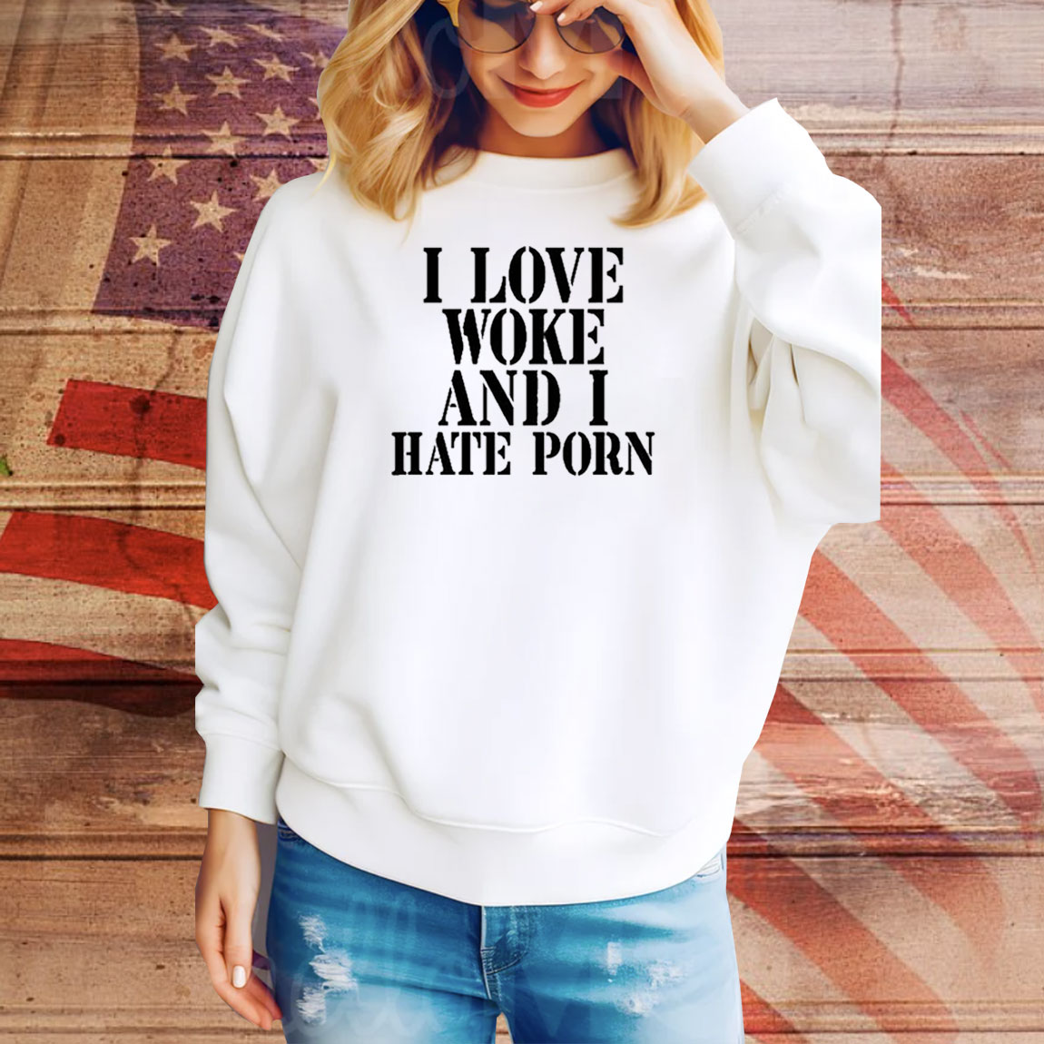 I Love Woke And I Hate Porn Tee Shirt