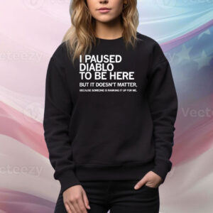 I Paused Diablo To Be Here But It Doesn’t Matter Because Someone Is Ranking It Up For Me Tee Shirt