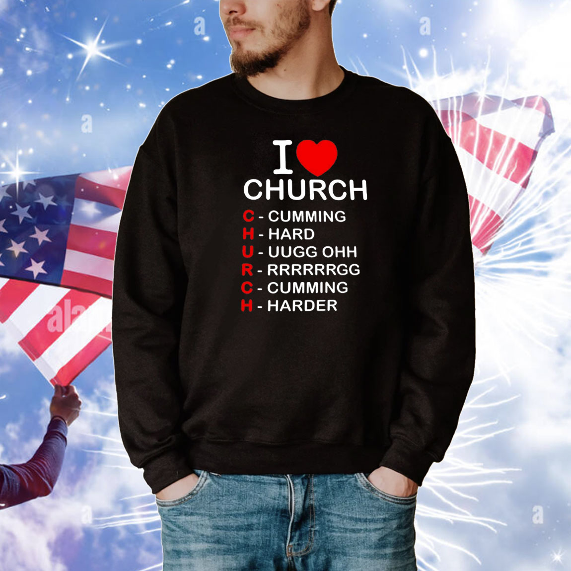 I love church cumming hard ugg oh rrrrrrrr cumming harder T-Shirt