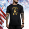 Jimmy Page Zoso Gold Double Neck Guitar Tee Shirt