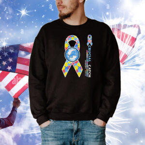 Official Detroit Lions NFL Crucial Catch Intercept Autism T-Shirt
