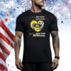 Official Normal Heartbeat Deceased Heartbeat Watching Michigan Wolverines Diamond Heart Tee Shirt