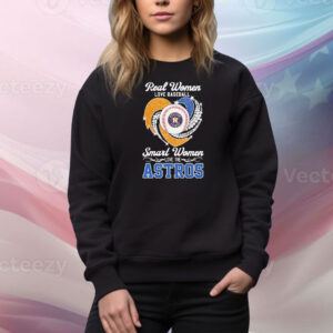 Official Real Women Love Basketball Smart Women Love The Houston Astros Heart Diamond Tee Shirt