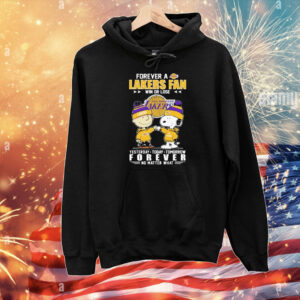 Official Snoopy And Charlie Brown Forever A Los Angeles Lakers Fan Win Or Lose Yesterday Today Tomorrow Forever No Matter What T-Shirt