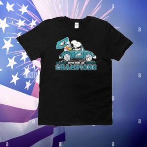 Official Snoopy And Woodstock Driving Car Philadelphia Eagles Philly Super Bowl LIX Champions 2025 T-Shirt