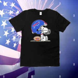 Official Snoopy The Peanuts X Buffalo Bills Helmet Fan T-Shirt