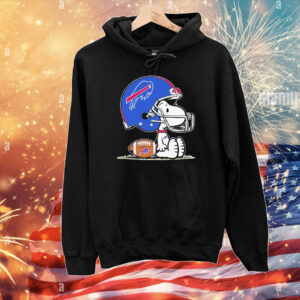 Official Snoopy The Peanuts X Buffalo Bills Helmet Fan T-Shirt