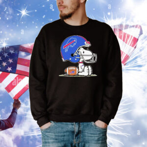 Official Snoopy The Peanuts X Buffalo Bills Helmet Fan T-Shirt
