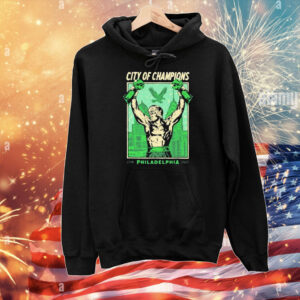 Philadelphia Eagles Philly City Of Champions 2018-2025 Super Bowl Statue T-Shirt