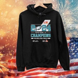 Philadelphia Eagles Philly Super Bowl LIX Champions 2017 2024 2025 Score T-Shirt