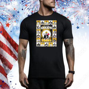 Pittsburgh Steelers All-Time Greats Signatures Tee Shirt