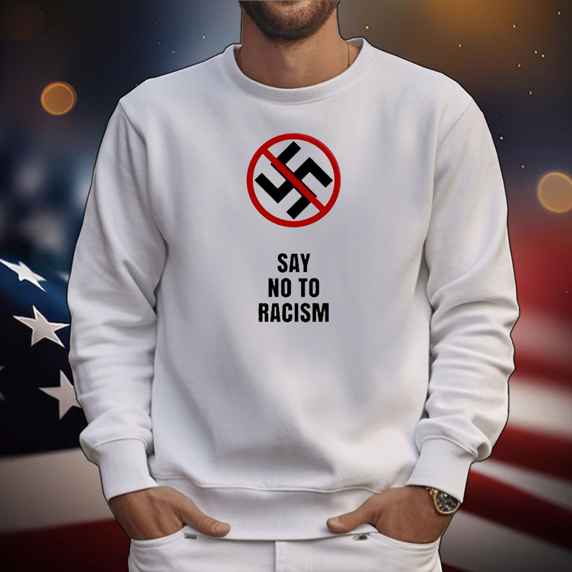 Say No To Racism Swastika T-Shirt
